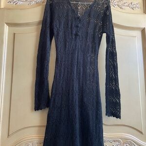 Black Lace Dress not lined .